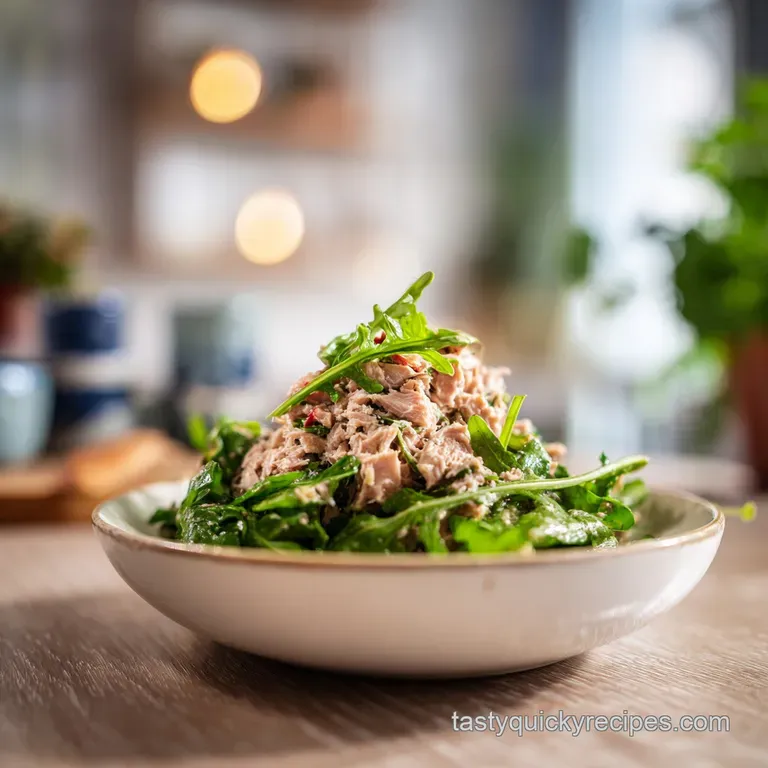 Neat tuna salad scoop atop crisp lettuce, garnished with lemon wedge. A vibrant, healthy, and refreshing meal.